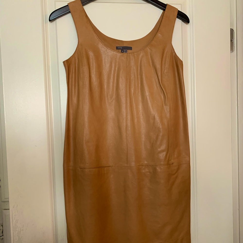 VINCE Leather Dress Sz 2